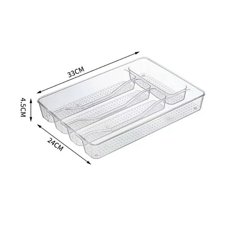 33X4.5X24Cm Acrylic Cutlery Organizer