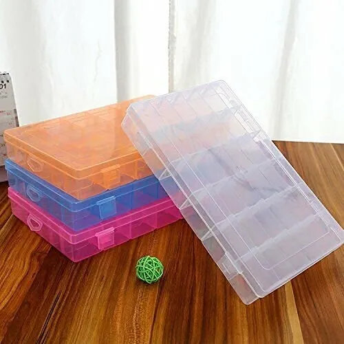 36 Grid Box Storage Organizer Case Display Collection w/ Adjustable Divider Big