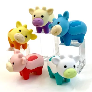 384541 IWAKO Colorz Cows -1 box of 5 Erasers