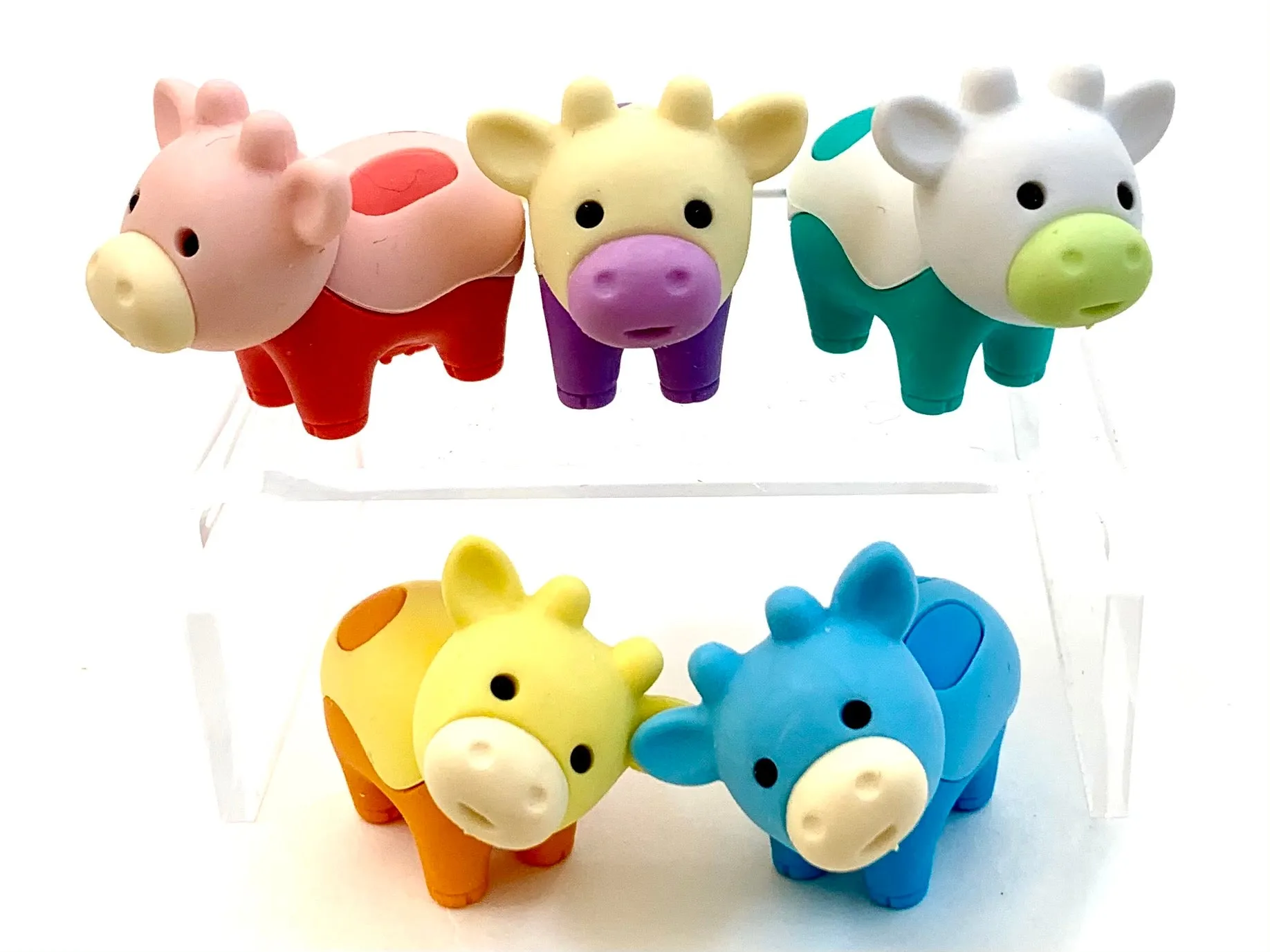 384541 IWAKO Colorz Cows -1 box of 5 Erasers