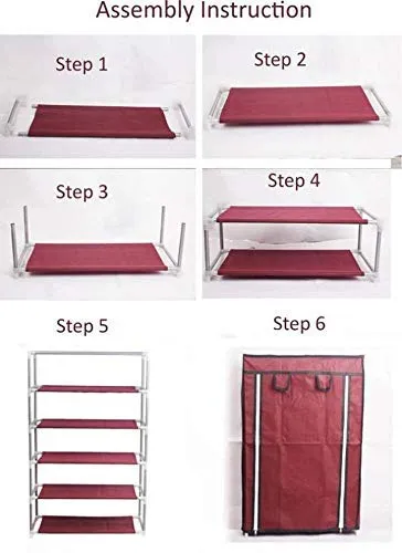 4 Layer Collapsible  for Clothes (Maroon)