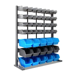 47 Storage Bin Rack Free Stand Steel Stand