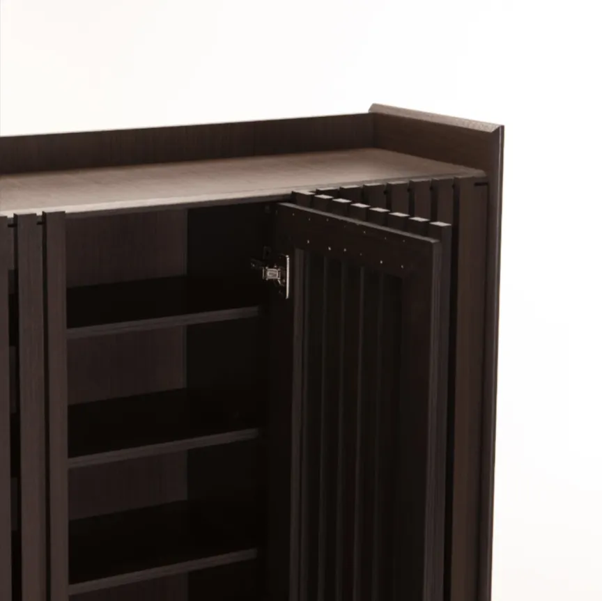 5-Layers Wood Shoe Cabinet Brown (Wenge)