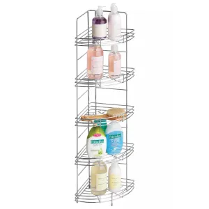 5 Tier Chrome Bathroom Corner Storage Rack