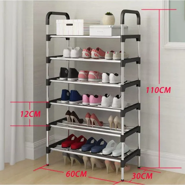 6 Tier Adjustable Shoe Tower Rack