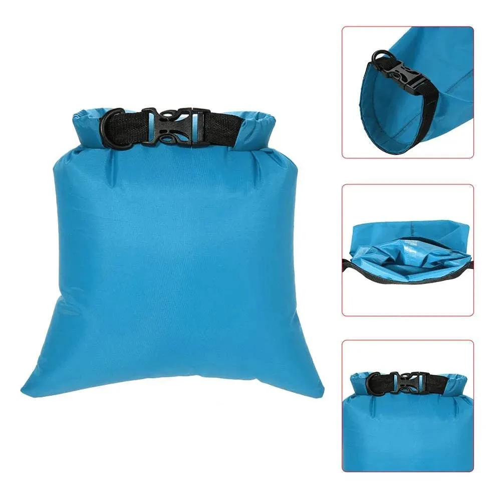 6PCS Outdoor Waterproof Bag Dry Pack Sack Sports Bag for Drifting Boating Floating Kayaking Beach Camping Surfing Swimming Bags