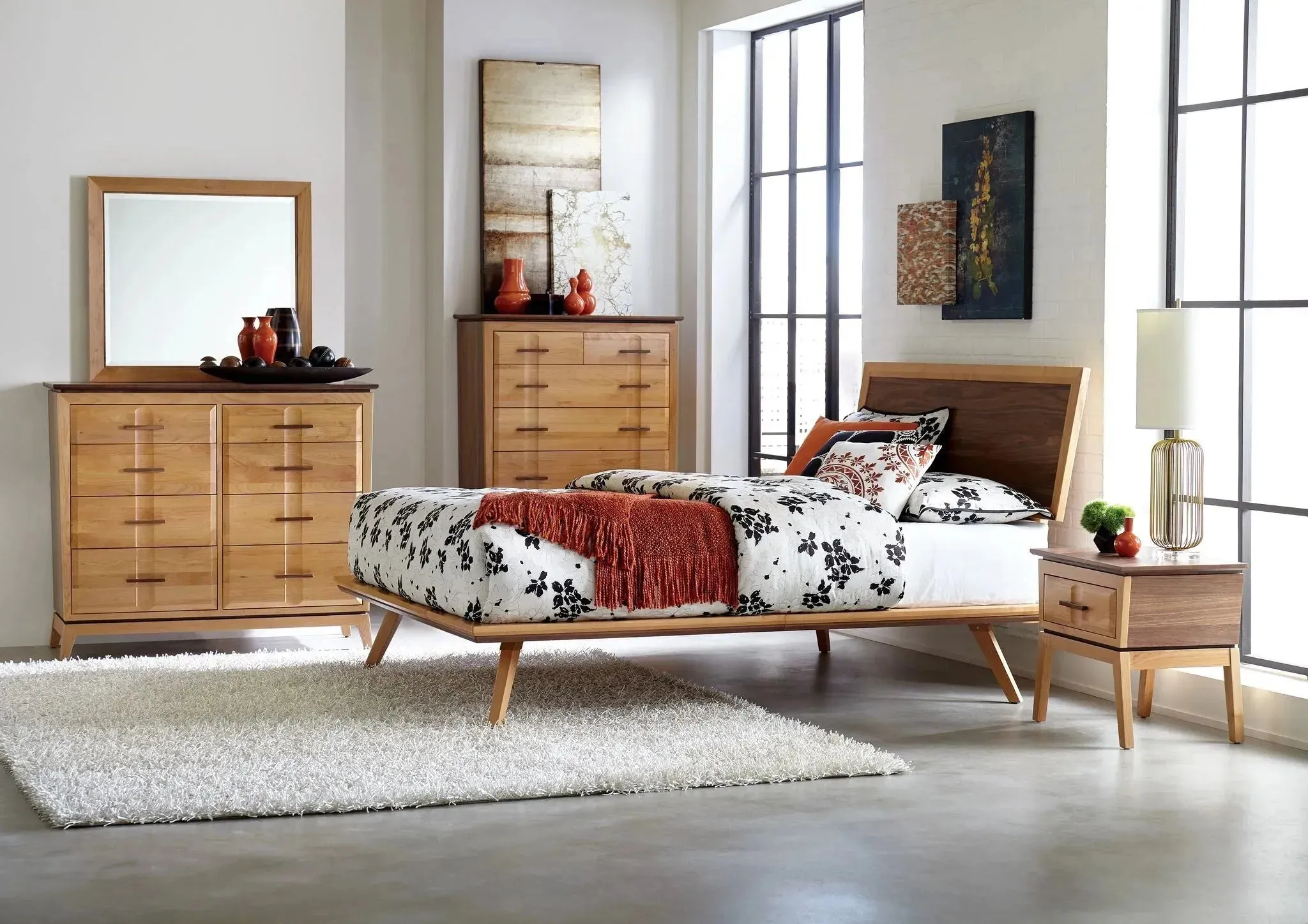 Addison Adjustable Headboard Platform Bed