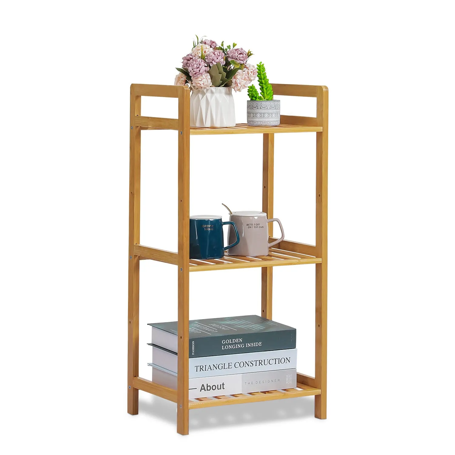 Adjustable Shoe Rack Entryway Shelf Organizer - 3 Tier - Natural