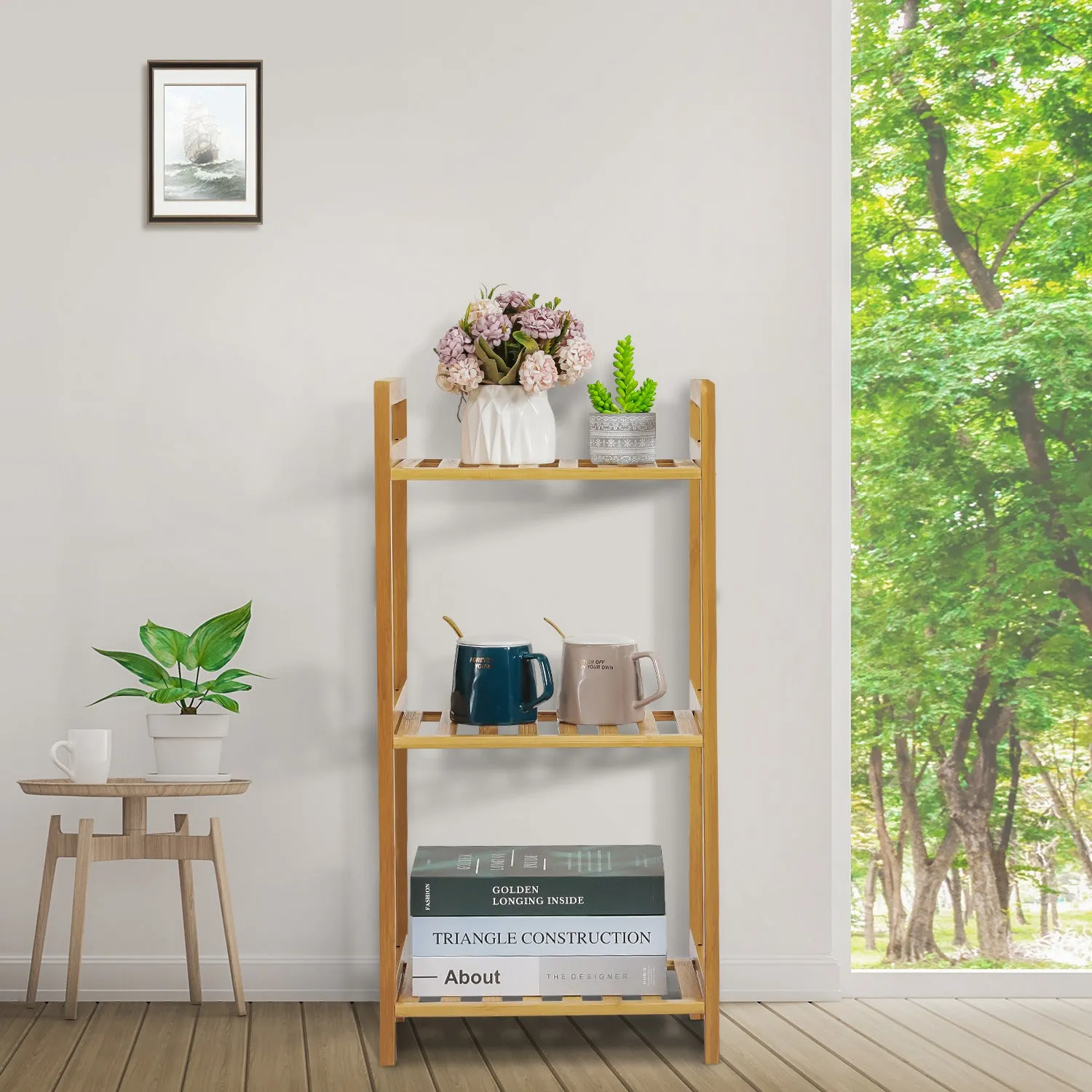 Adjustable Shoe Rack Entryway Shelf Organizer - 3 Tier - Natural