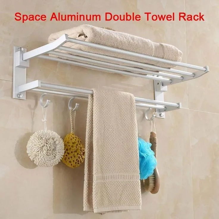 ALUMINIUM DOUBLE TOWEL RACK