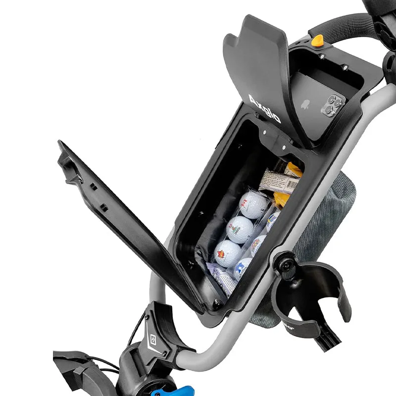 AXGLO Push Cart 3-Wheel Trolley (Grey/Blue)