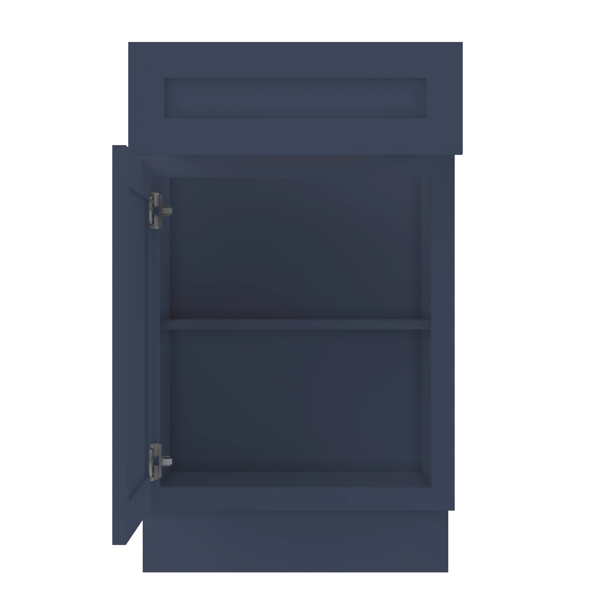 Base Kitchen Cabinet B21 Danbury Blue LessCare 21 in. width 34.5 in. height 24 in. depth