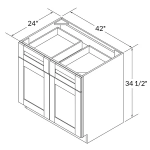 Base Kitchen Cabinet B42 Milan Slate 42 in. width 34.5 in. height 24 in. depth