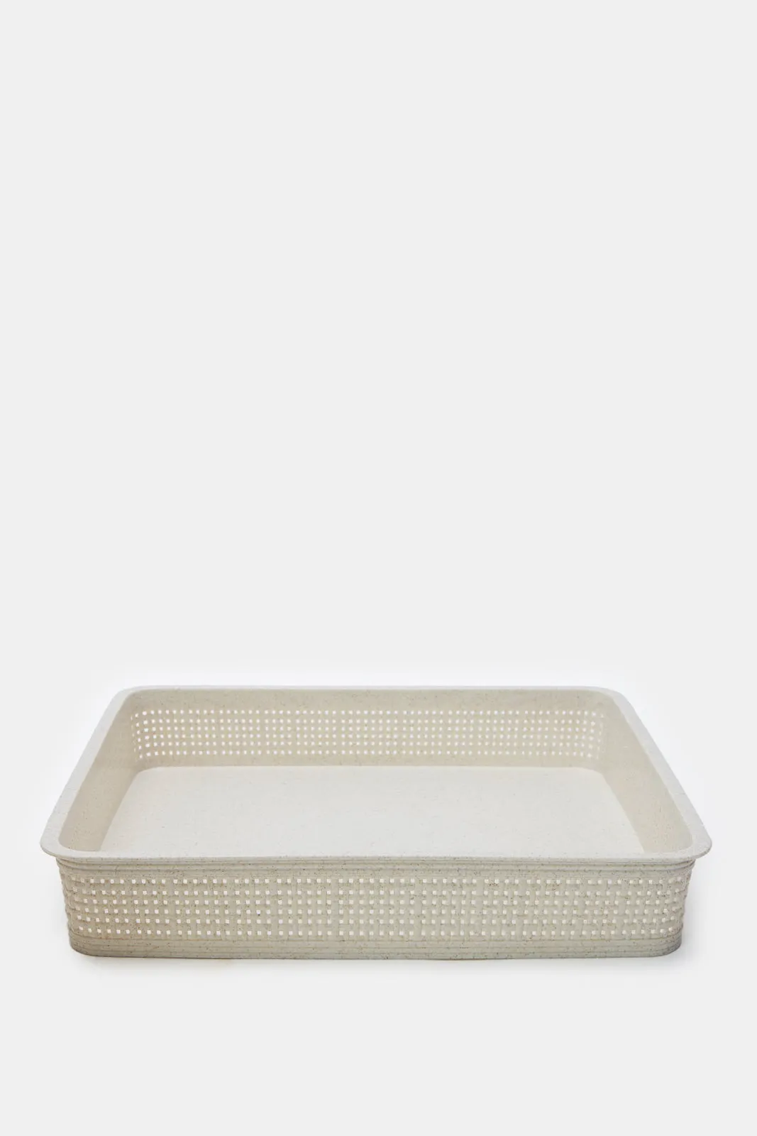 Beige Plastic Storage Basket Set (10 Piece)