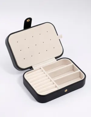 Black Faux Leather Vanity Jewellery Box