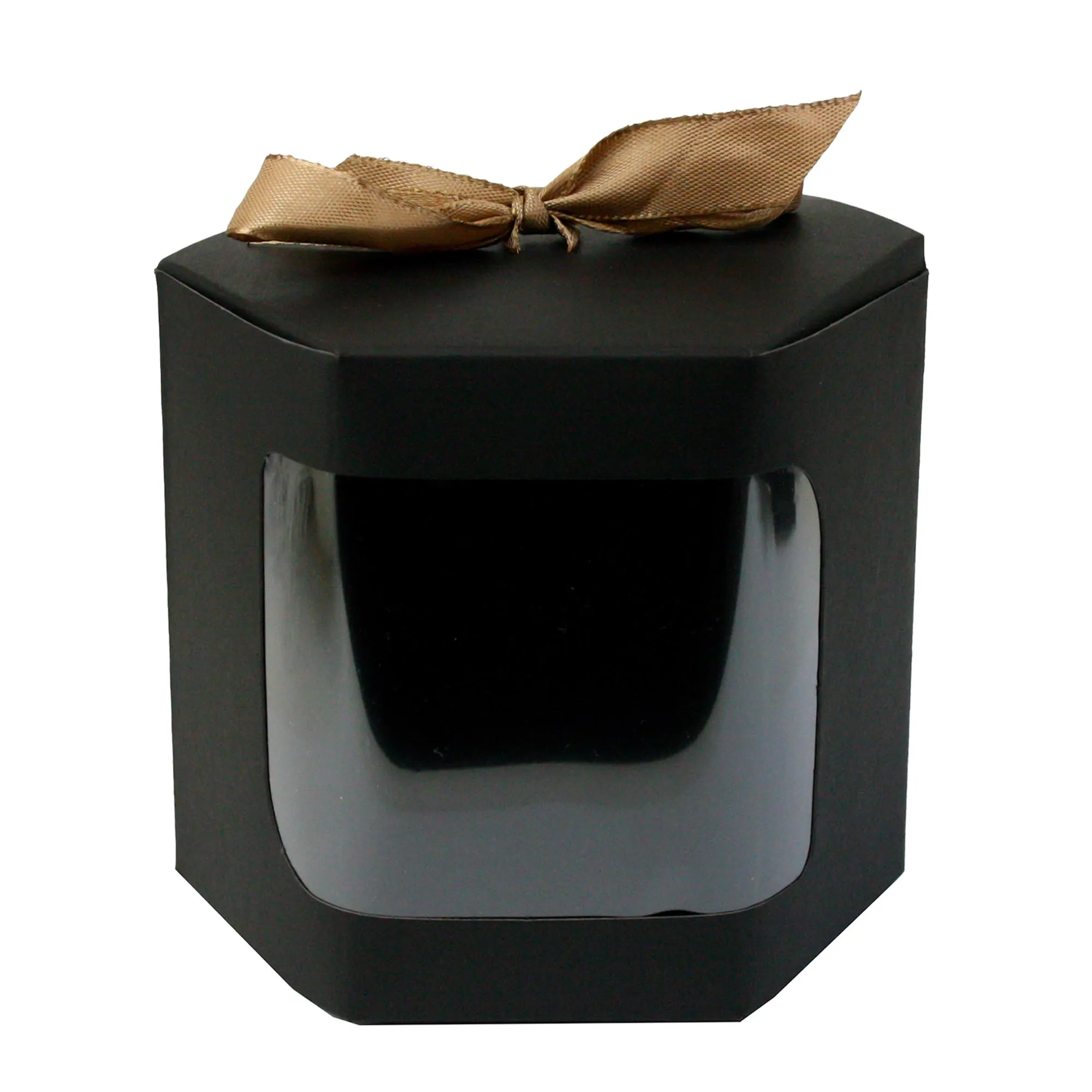 Black Hexagon Kraft Gift Boxes Pack of 12 (Sizes Available)