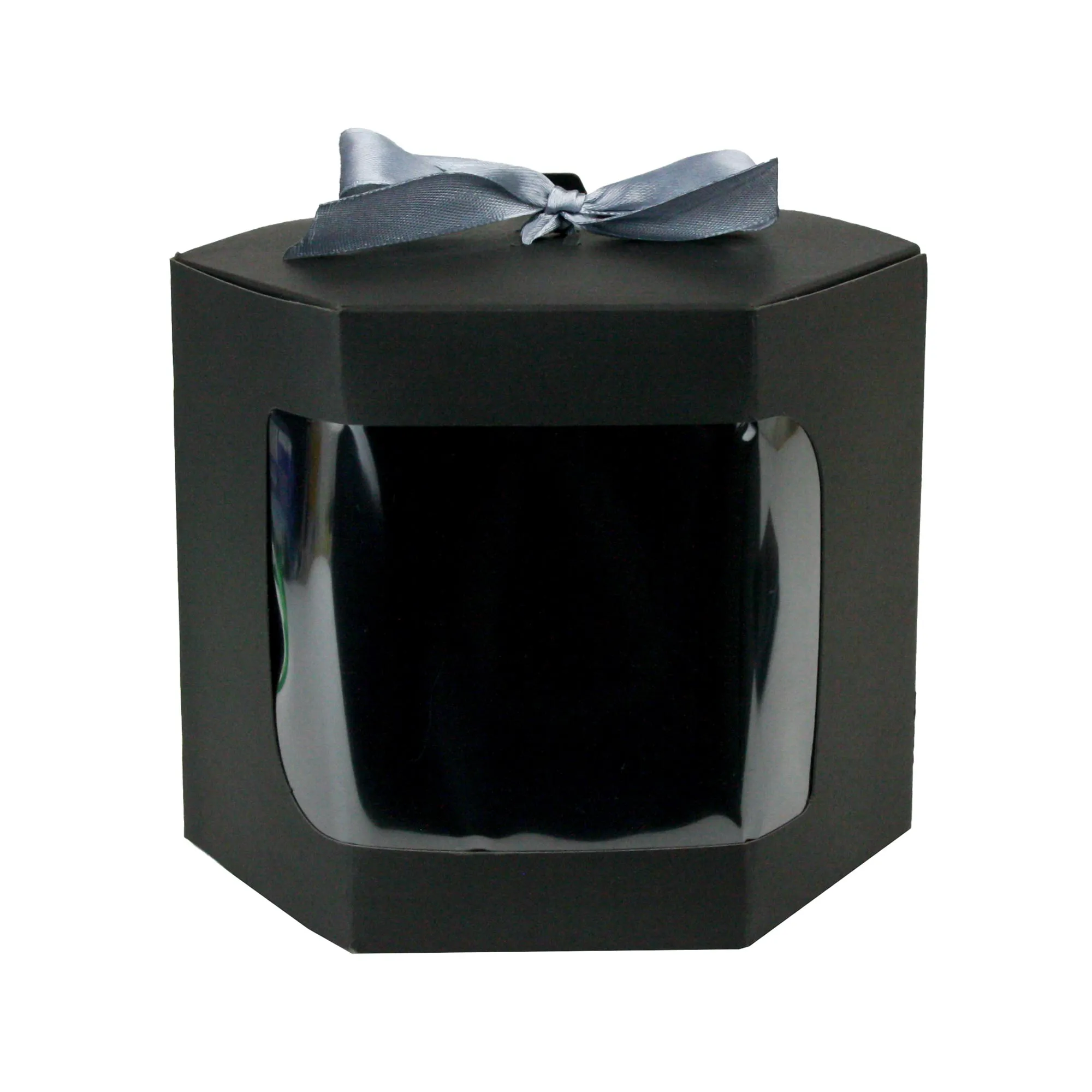 Black Hexagon Kraft Gift Boxes Pack of 12 (Sizes Available)