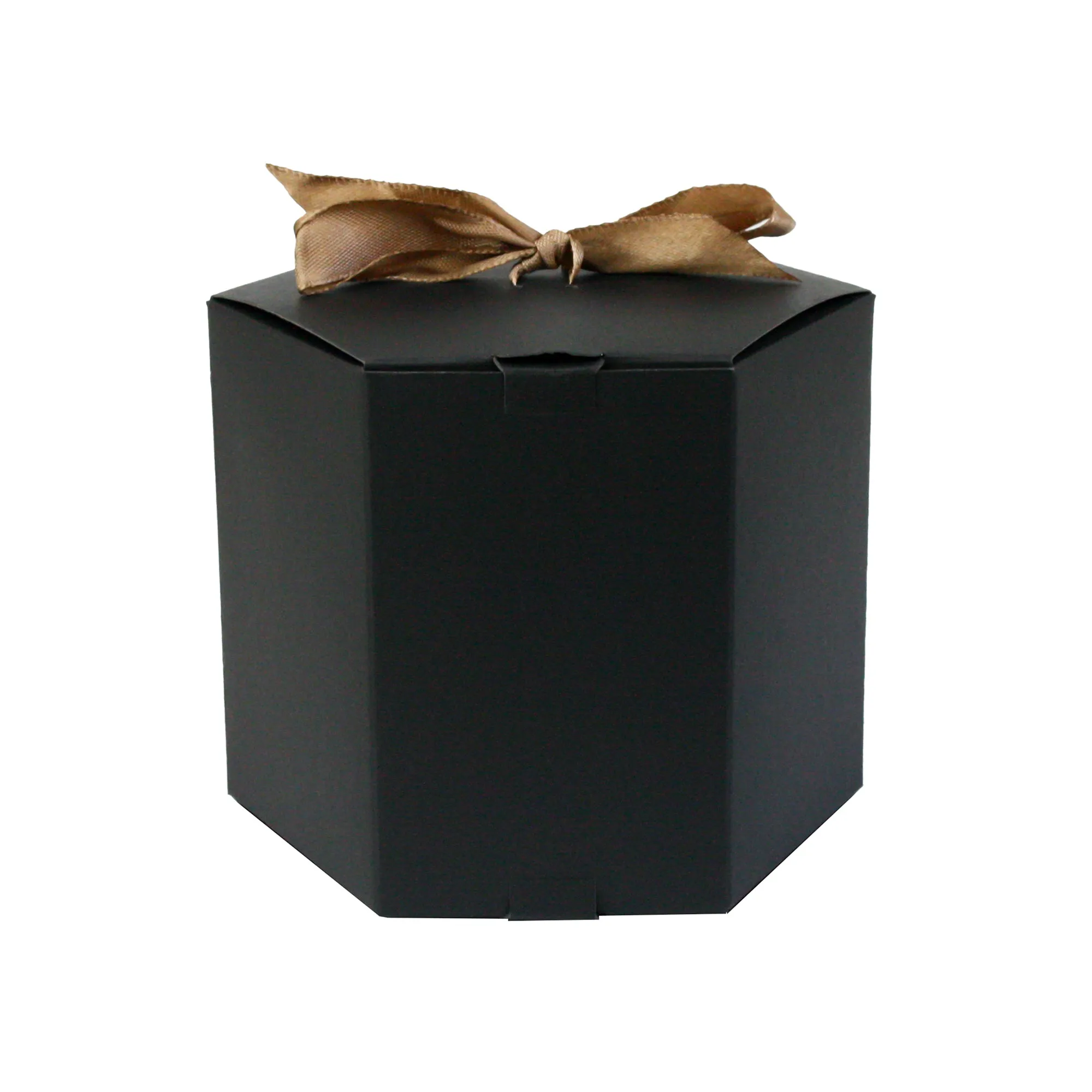 Black Hexagon Kraft Gift Boxes Pack of 12 (Sizes Available)