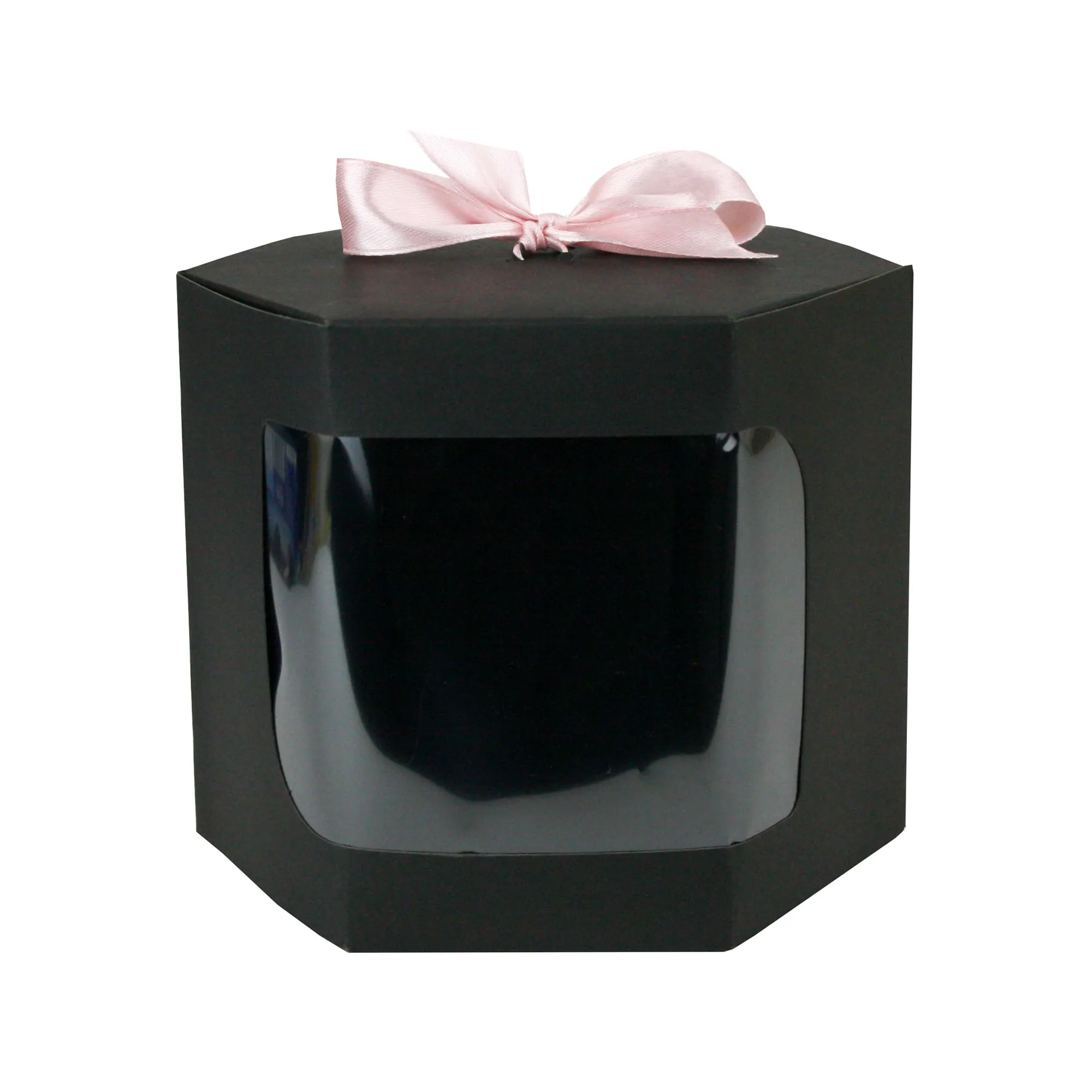 Black Hexagon Kraft Gift Boxes Pack of 12 (Sizes Available)