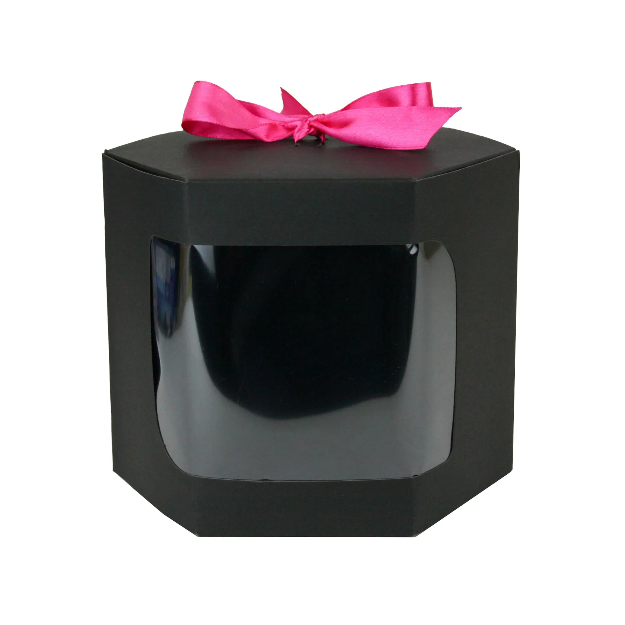 Black Hexagon Kraft Gift Boxes Pack of 12 (Sizes Available)