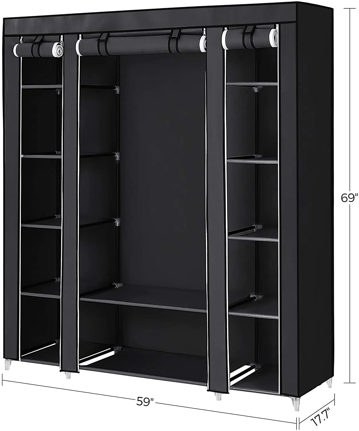 Black Portable Clothes Closet