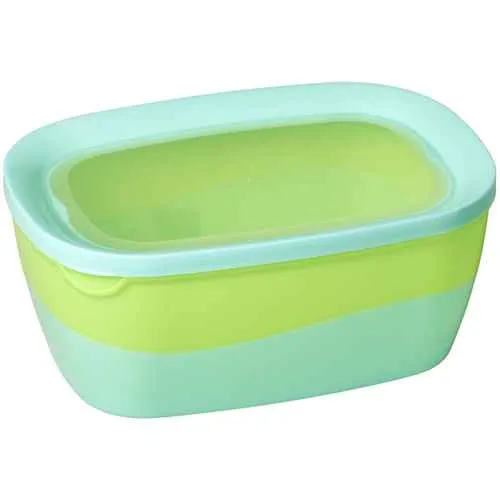 Blue/Green Rectangular Food Boxes (Set of 3)