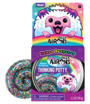 Crazy Aaron's Thinking Putty 4” Tin - Happy Hedgehog