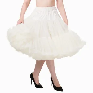 EXTRA LONG Full Ivory Net Vintage Rockabilly 50s Petticoat Skirt