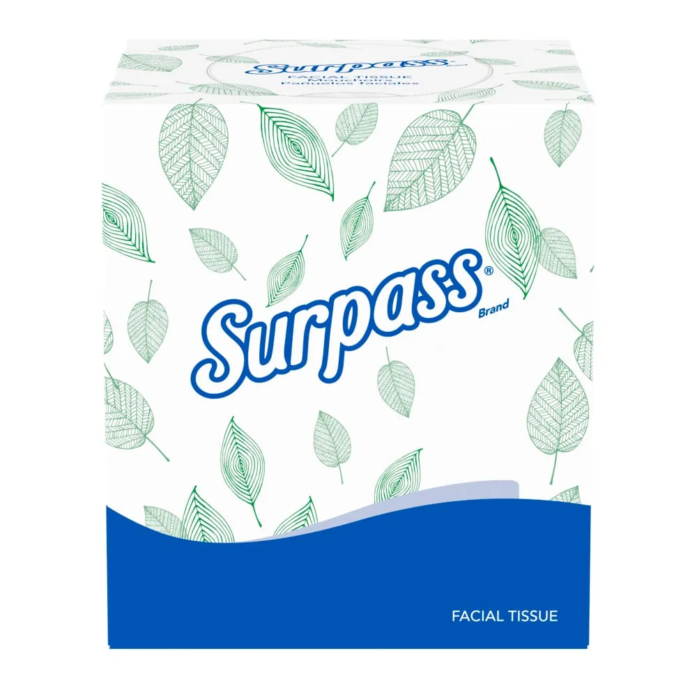 Facial Tissues - Surpass® Facial Tissue 2 Ply - Upright Box (Case of 36 Boxes), 21320