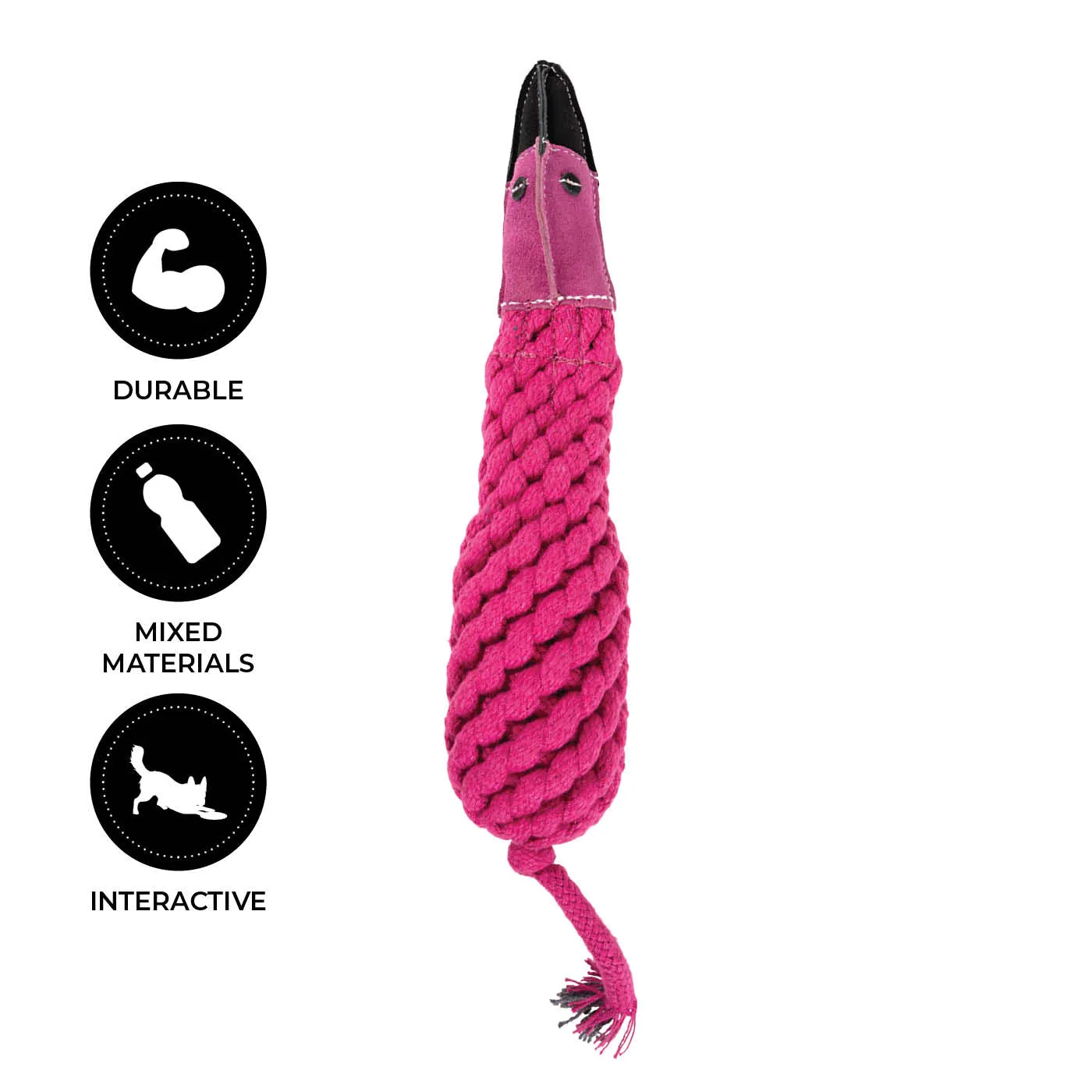 Flamingo Rope & Water Bottle Dog Toy