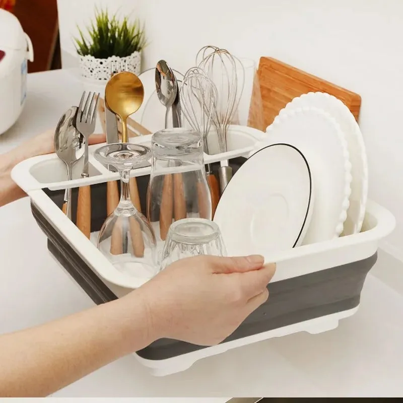 FOLDABLE DISHES DRAIN RACK