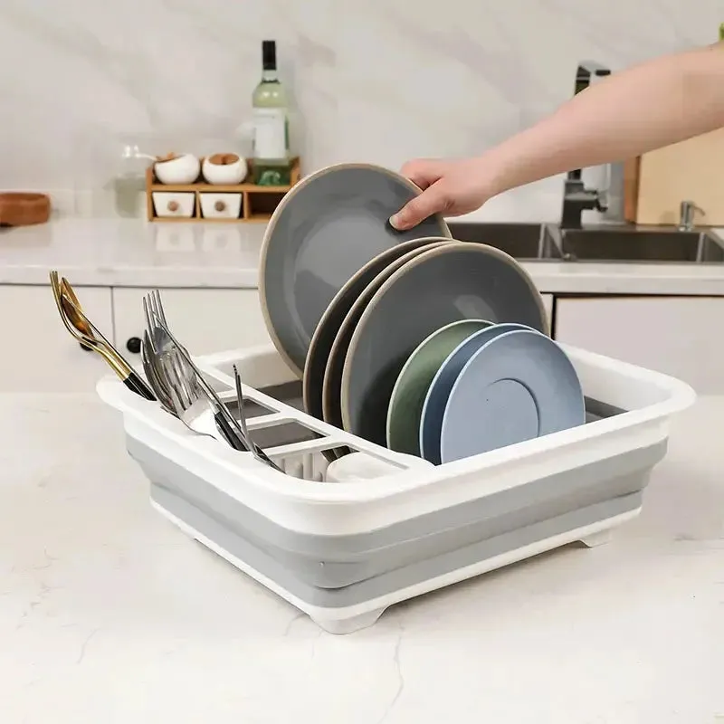 FOLDABLE DISHES DRAIN RACK