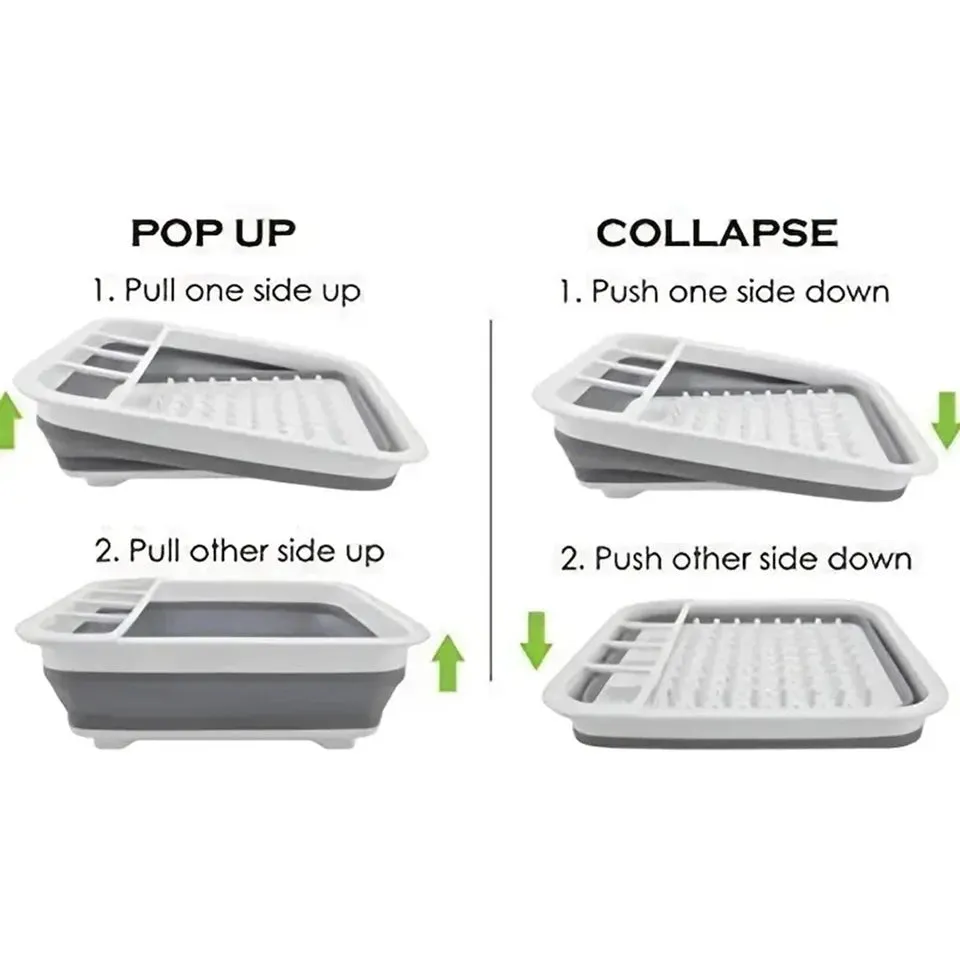 FOLDABLE DISHES DRAIN RACK