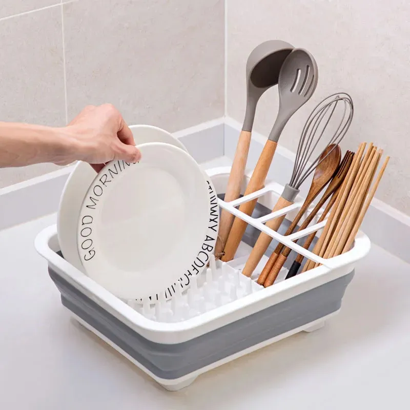 FOLDABLE DISHES DRAIN RACK