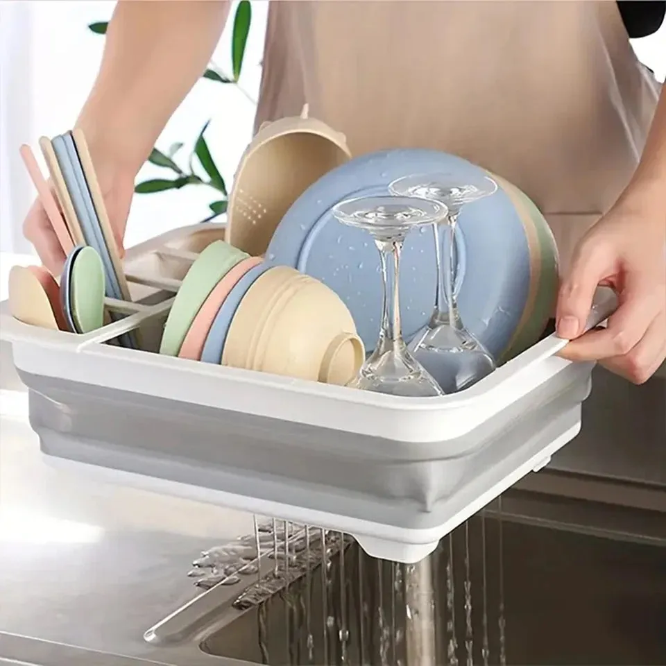 FOLDABLE DISHES DRAIN RACK