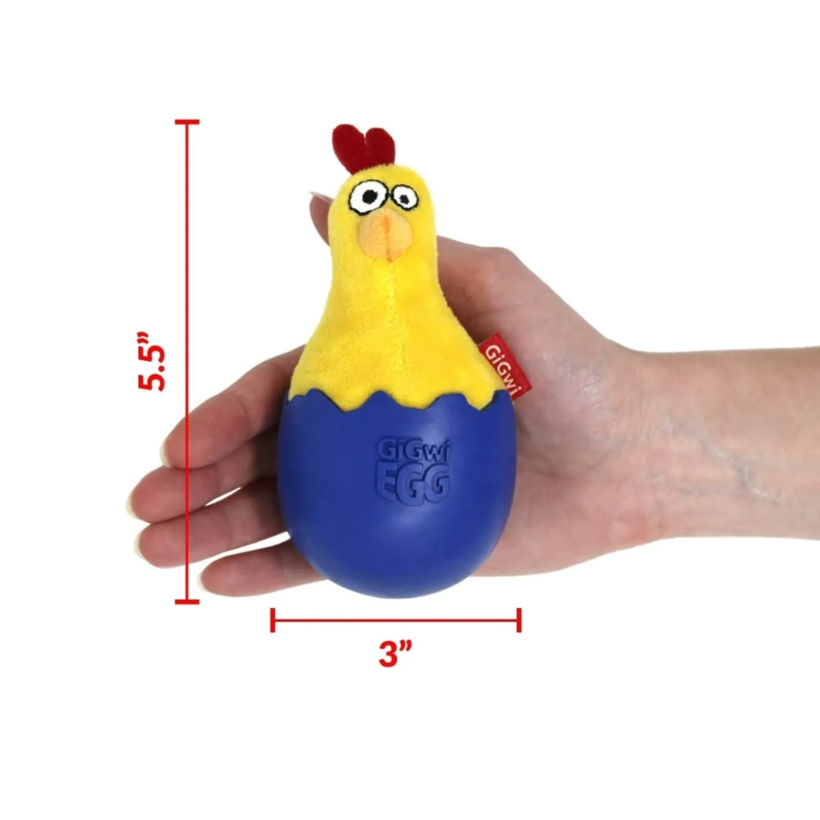 GiGwi Egg Wobble Fun Cock TPR &amp; Plush Combination