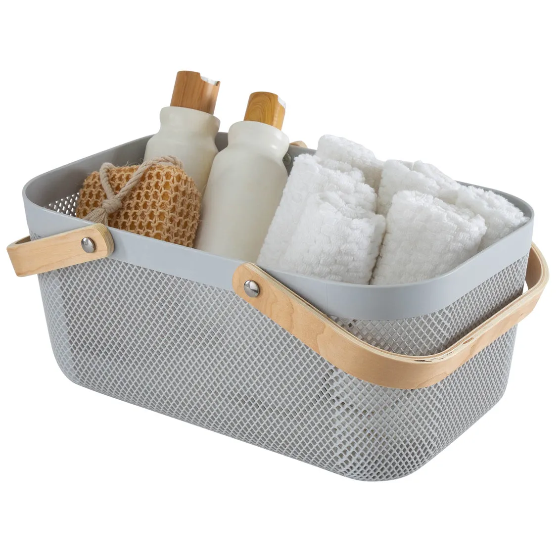 Grey Mesh Storage Baskets (2 Sizes)