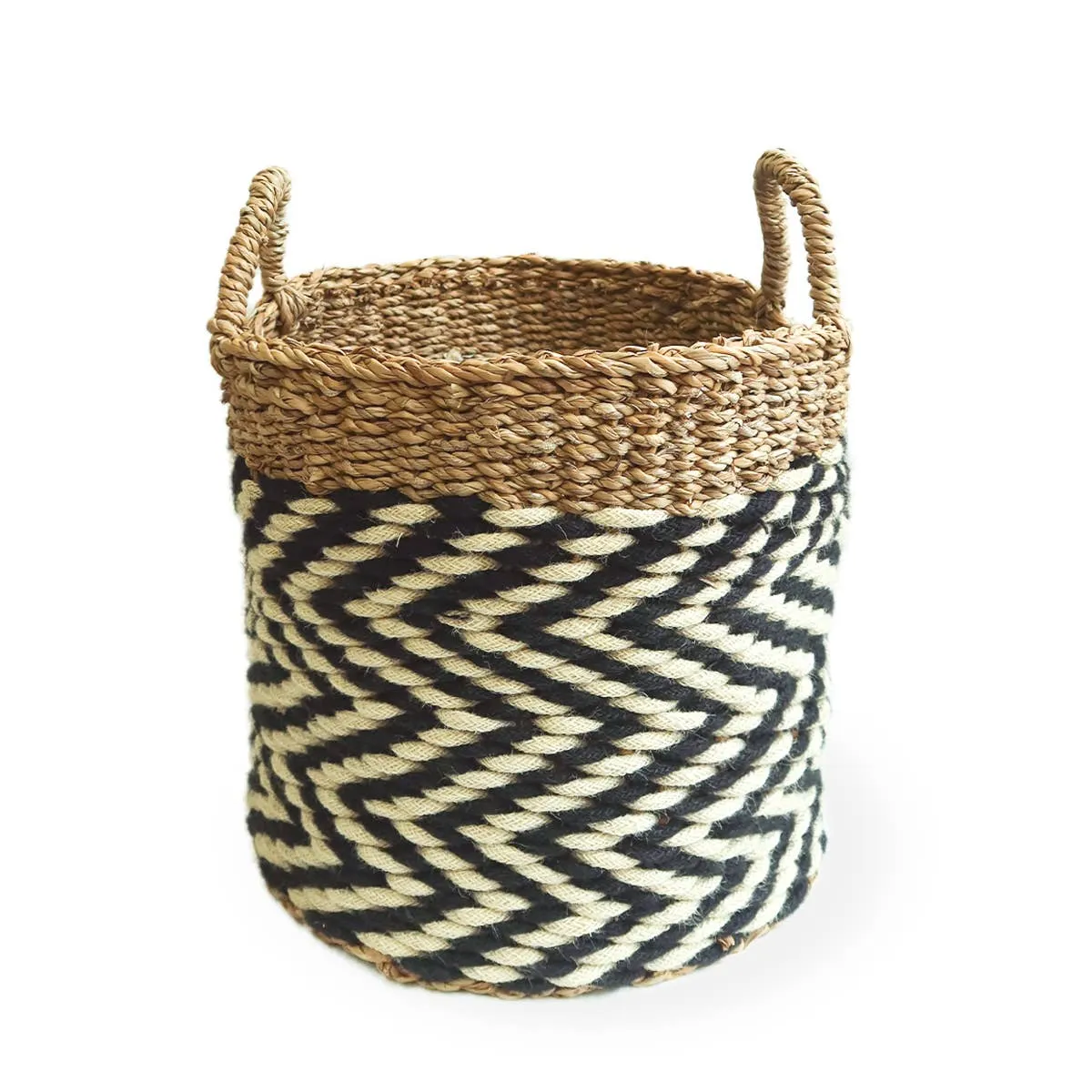 Handwoven Wicker Storage Basket • Ula Zigzag Basket