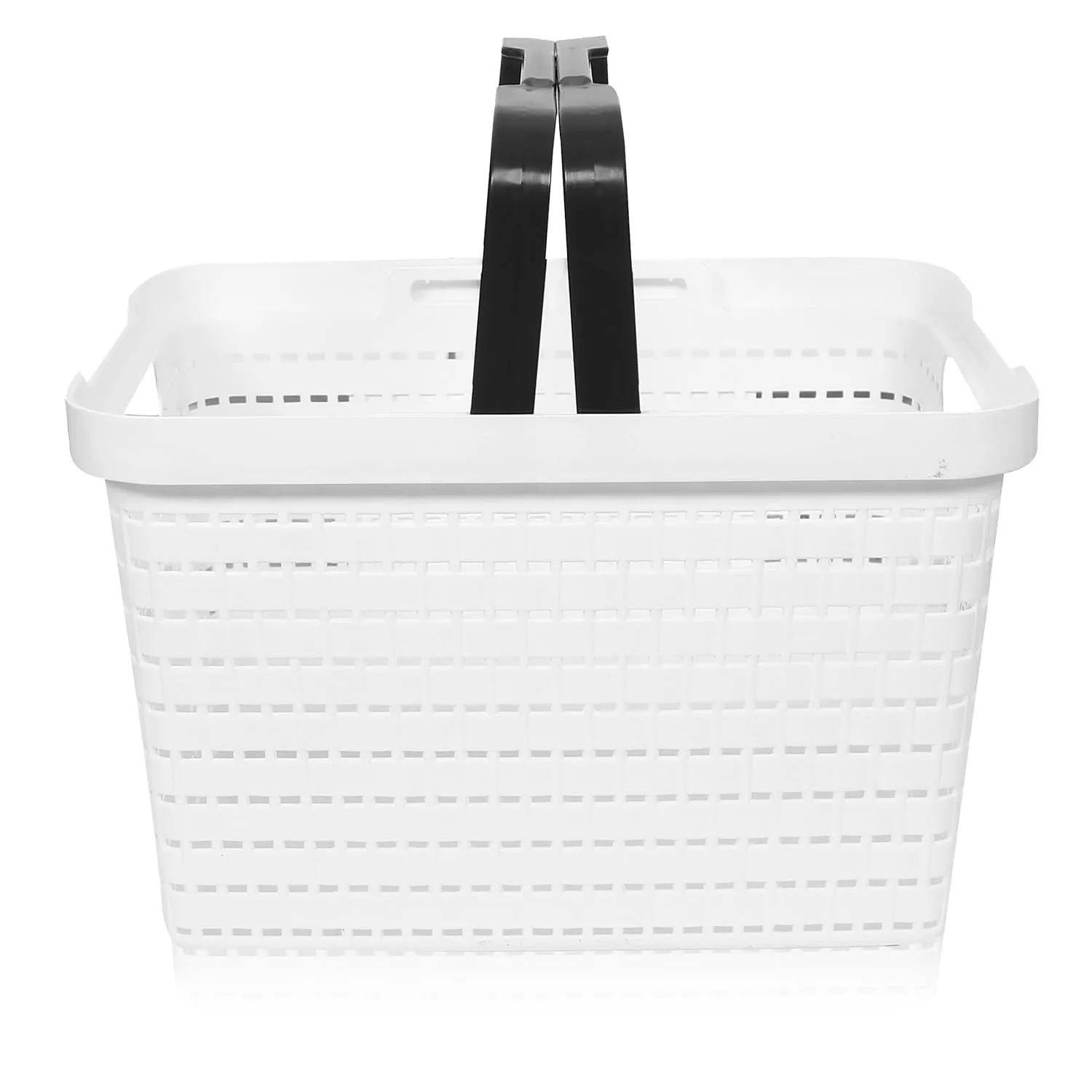 Heart Home Basket | Plastic Storage Basket for Fruits | Storage Basket for Picnic | Storage Basket for Kitchen | Stationery Storage Basket | FLORA-222 | White