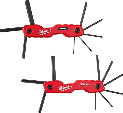 Hex Key Set - Milwaukee 2PC 17-Key Folding Hex Key Sets - SAE/Metric, 48-22-2183