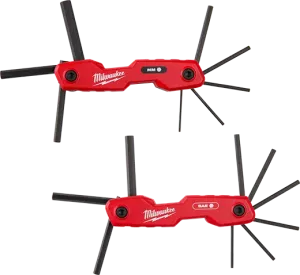 Hex Key Set - Milwaukee 2PC 17-Key Folding Hex Key Sets - SAE/Metric, 48-22-2183