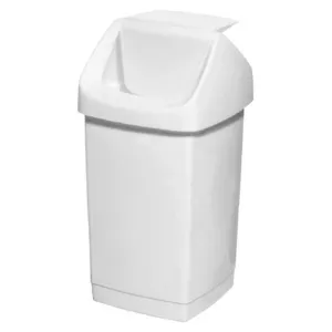 Icon Plastic Swing Top Tidy Bin 18L White HW002225WH