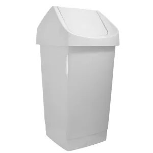 Icon Plastic Swing Top Tidy Bin 27L White HW002232WH