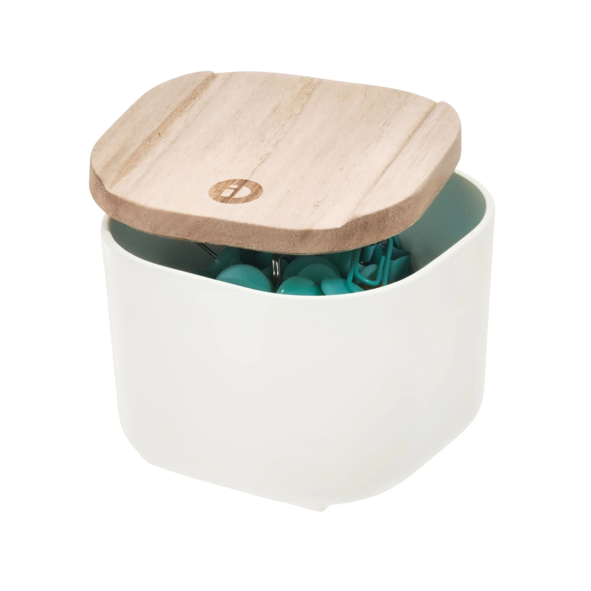 iDesign BPA-Free Compact Drawer Organizer Bin Paulownia Wood/Coconut