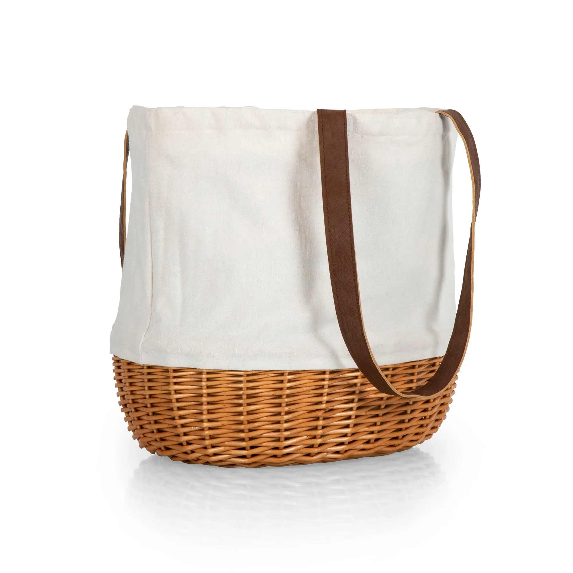 Illinois Fighting Illini - Coronado Canvas and Willow Basket Tote