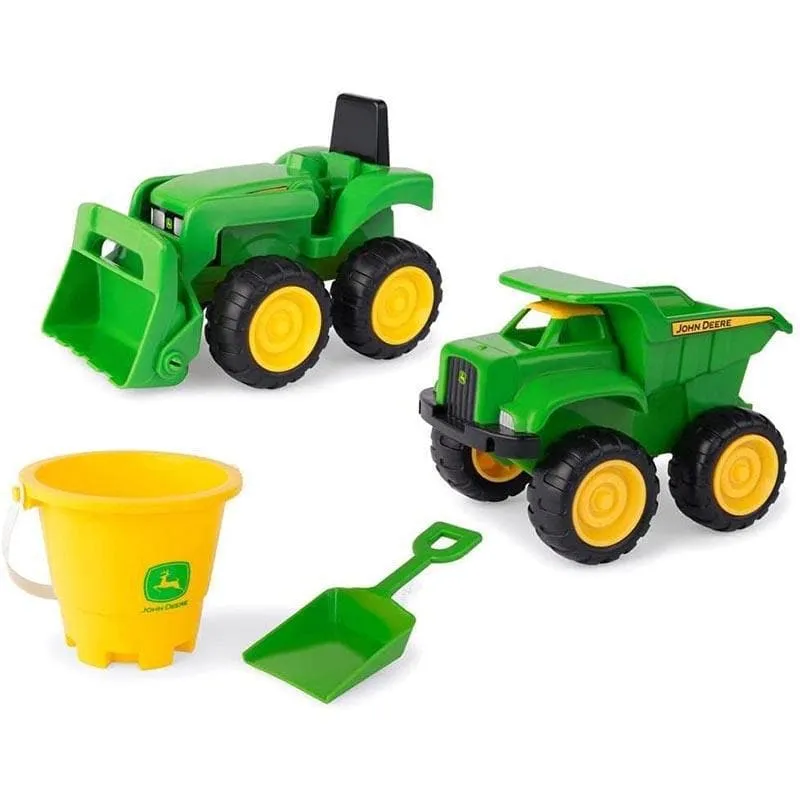 John Deere Tractor & Dump Truck with Bucket - 2 Pack