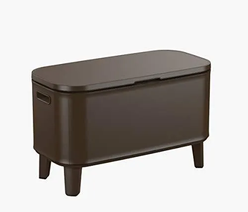 Keter Breeze Bar Outdoor Patio Furniture and Hot Tub Side Table with 17 Gallon Beer and Wine Cooler, Espresso Brown