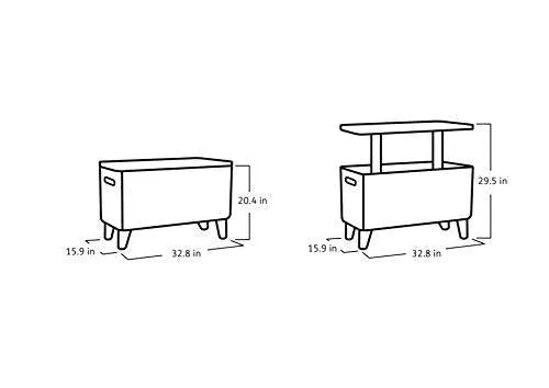 Keter Breeze Bar Outdoor Patio Furniture and Hot Tub Side Table with 17 Gallon Beer and Wine Cooler, Espresso Brown