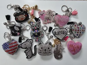 Key Rings Glitter Fobs