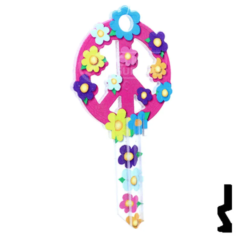 Key Shapes -PEACE SIGN- Schlage SC1 Key